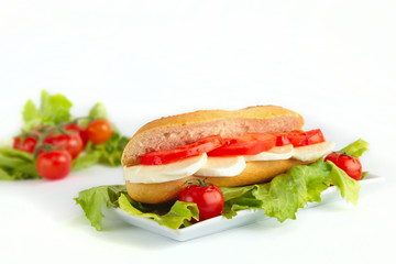panino al pomodoro e mozzarella