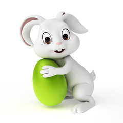 Obraz na płótnie Canvas 3d rendered illustration of a cute easter bunny