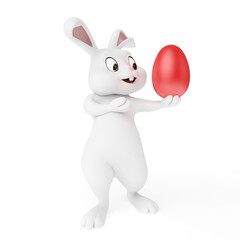 3d rendered illustration of a cute easter bunny