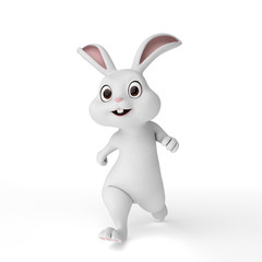 3d rendered illustration of a cute easter bunny