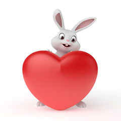 3d rendered illustration of a cute easter bunny
