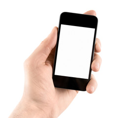 Holding Mobile Smart Phone In Hand