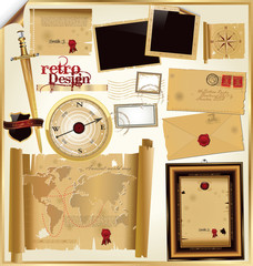 Naklejka premium Retro design elements