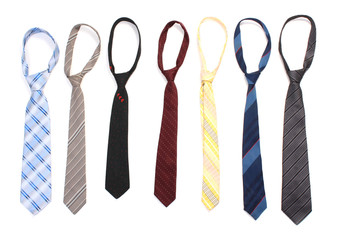 ties isolated on white