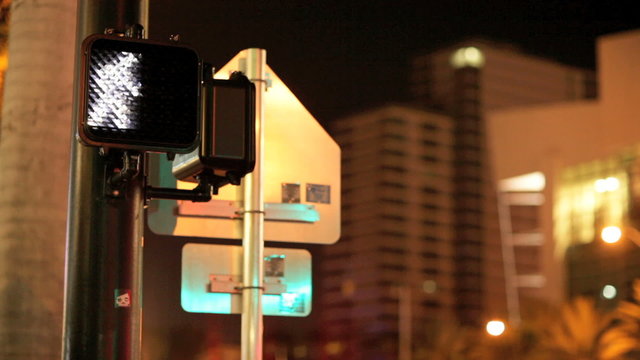 Video of a crosswalk cross indicator in action