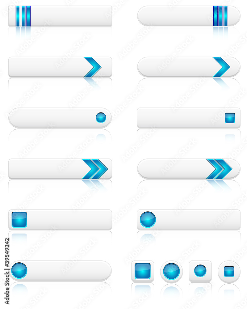 Poster set of modern web buttons