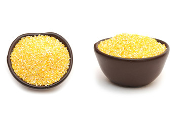 corn grits in bowl