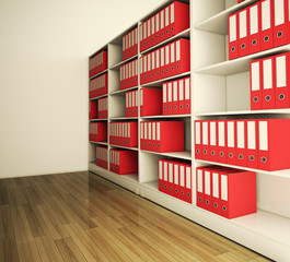Shelf archive folder room
