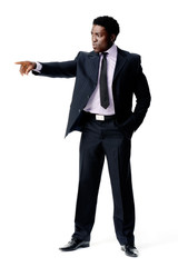 businessman pointing