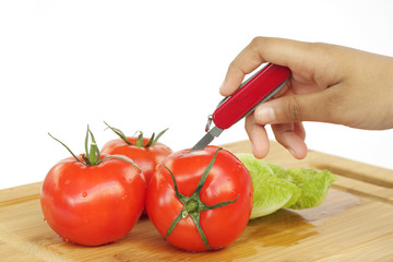 Chopping of vegetables