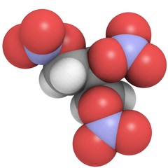 nitroglycerine: molecular structure (3D)