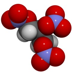 nitroglycerine: molecular structure (3D)