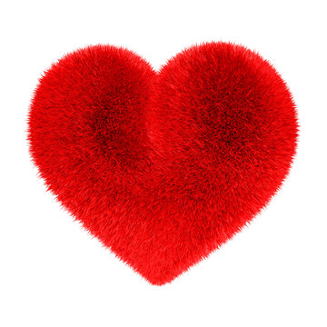Herz im Pelz rot LIEBE