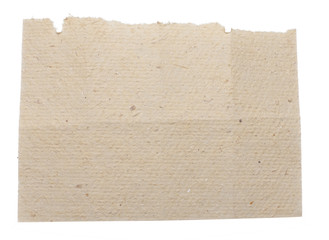 Natural paper folded in eight