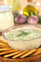 Tzatziki with Crackers