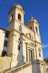 Fototapeta na wymiar Rzym kościół Trinita dei Monti