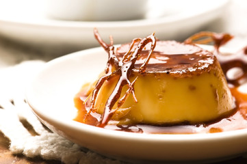 Delicious creme caramel dessert