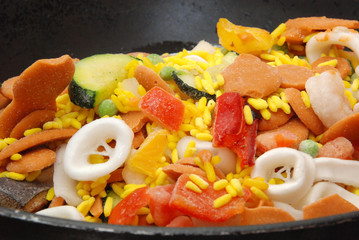 surgelati-paella di pesce e verdure surgelata