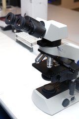 Fototapeta na wymiar Microscope in a Laboratory