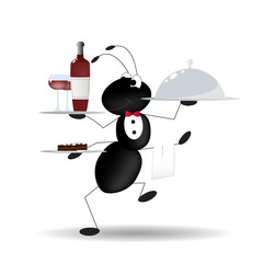 formica - cameriere con vassoi - ant waiter