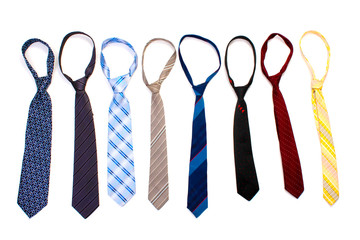 ties isolated on white