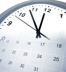 Time clock and calendar