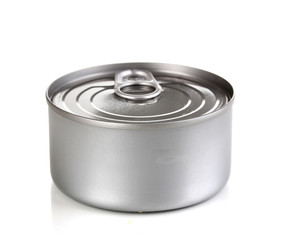 Tin can isolated on white