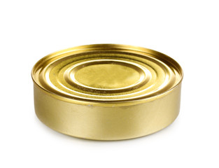 Tin can isolated on white
