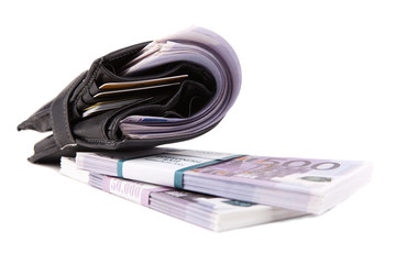 Image of wallet with euros