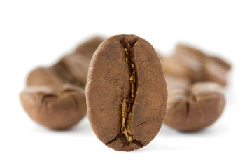 close-up of roasted coffee beans