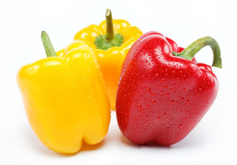 Healthy food. Fresh vegetables. Peppers on a white background.