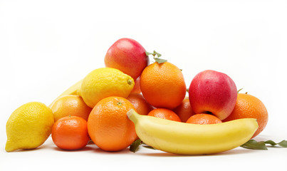 citrus fruits isolated on a white background.