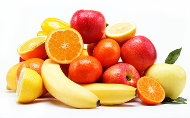 citrus fruits isolated on a white background.