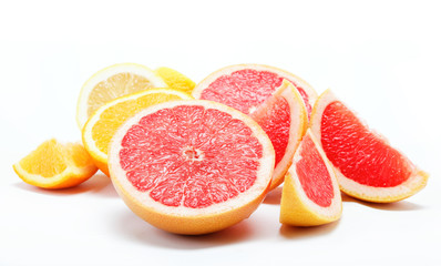Obraz na płótnie Canvas citrus fruits isolated on a white background.