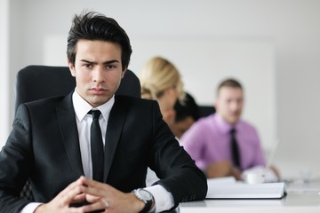 young business man at meeting