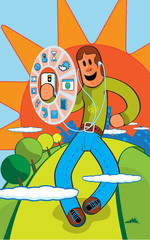 walking with my smartphone