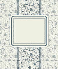 Template frame design for card