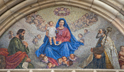 Milan - mosaic of virgin Mary