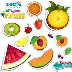 Set Summer fruits