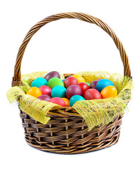 easter eggs in basket