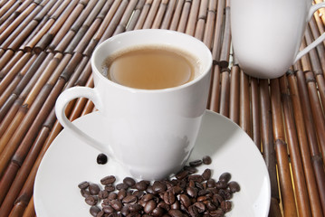coffee in a white cup