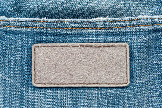 tag on jeans texture