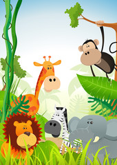 Obraz na płótnie Canvas Dzikie Zwierzęta Tła