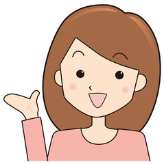 紹介・案内する女性03