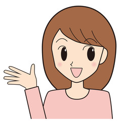 紹介・案内する女性