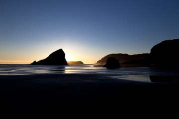 colourful  sunset on the oregon coast
