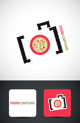 Camera Icon, Food photography concept vector template