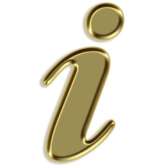 Ícone dourado - informação