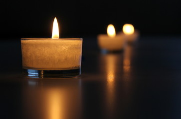 Candlelight and reflexion