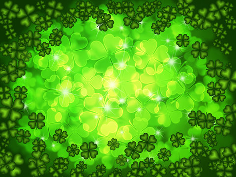 Shamrock Four Leaf Clover Background